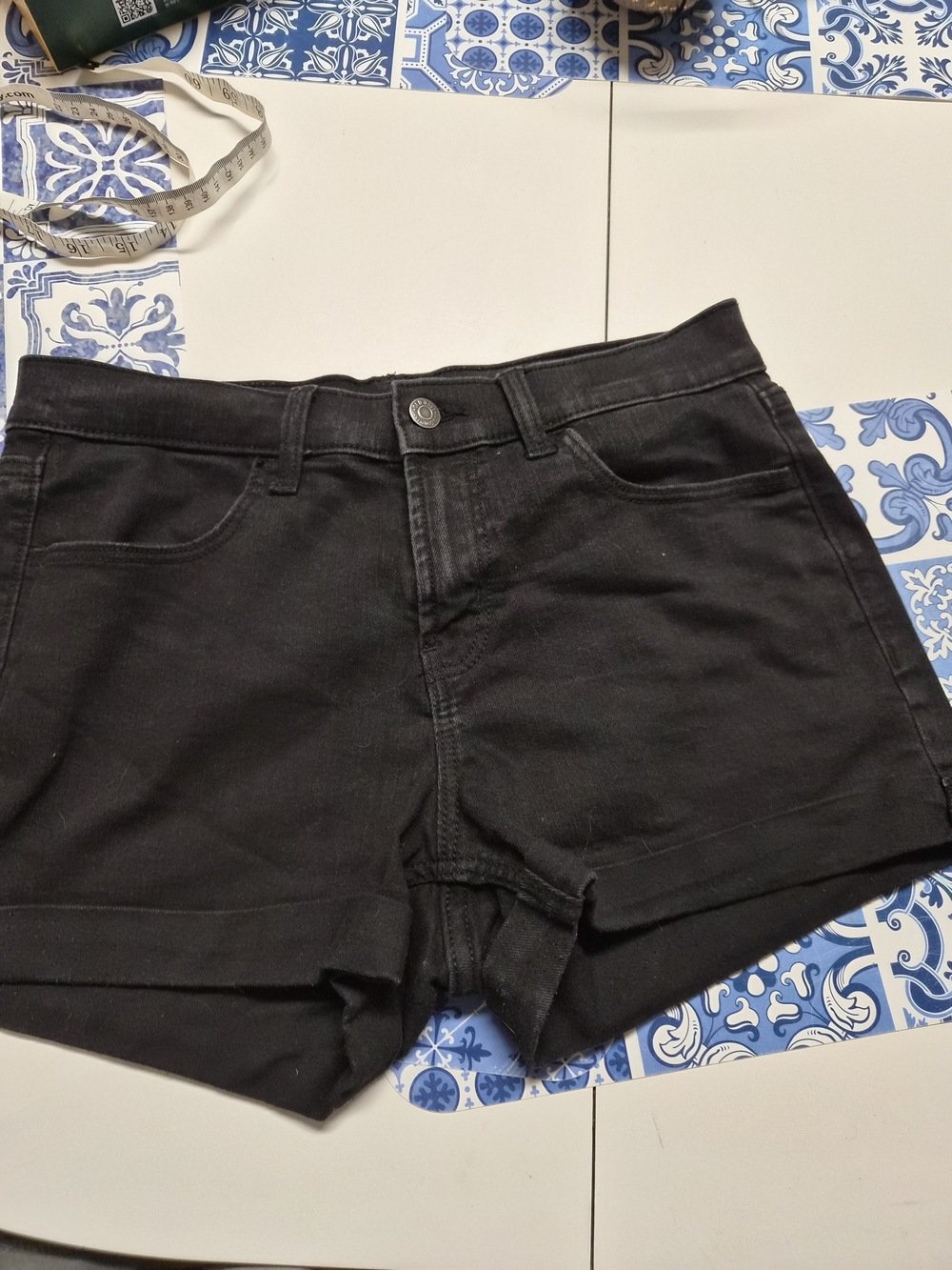 Old Navy Black High-Rise Jean Shorts
